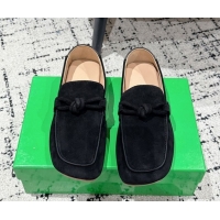Perfect Bottega Veneta Daddy Loafers in Suede Black 50823055