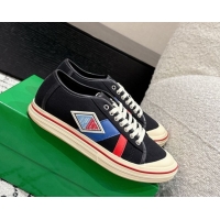 Unique Style Bottega Veneta Eliot Low-top Sneakers in Canvas with Leather Trim Black 0823061