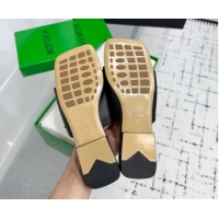 Discount Bottega Veneta Solstice Flat Thong Slides Sandal in Calfskin Leather Black 0823062