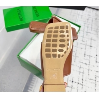 Best Price Bottega Veneta Solstice Flat Thong Slides Sandal in Calfskin Leather Brown 0823063