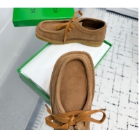 Good Looking Bottega Veneta Daddy Lace-Up Shoes in Suede Brown 0823065