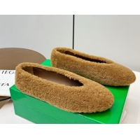 Unique Style Bottega Veneta Rosa Ballerina Flat in Shearling Brown 1027146