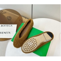 Unique Style Bottega Veneta Rosa Ballerina Flat in Shearling Brown 1027146
