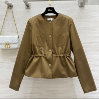 Super Quality Dior Belted Jacket Gold-Tone DR090415 2025