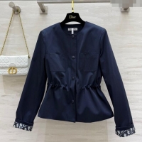 Luxury Discount Dior Belted Jacket DR090415 Blue 2025