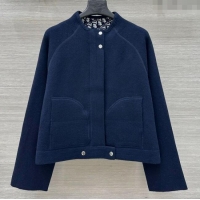 Luxury Cheap Dior Wool Reversible Jacket CH090423 Blue 2025
