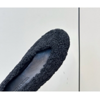 Low Cost Bottega Veneta Rosa Ballerina Flat in Shearling Black 1027149