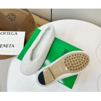 Low Price Bottega Veneta Rosa Ballerina Flat in Shearling White 1027150