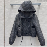 Top Grade Dior Oblique Short Jacket DR091902 Grey 2025