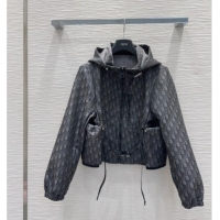 Top Grade Dior Oblique Short Jacket DR091902 Grey 2025