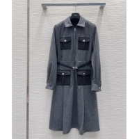 Buy Inexpensive Dior Wool Blend Coat with Pockets DR091916 Grey 2025