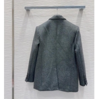 Luxury Cheap Dior Wool Blend Printed Jacket DR091948 Grey 2025