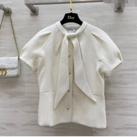 Best Price Dior Bow Top DR091975 White 2025