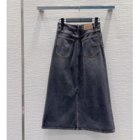 Reasonable Price Dior Cotton Denim Skirt DR101502 Black 2025