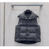 Best Price Dior Oblique Down Vest DR101503 Black 2025