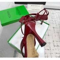 Grade Quality Bottega Veneta Riva Strap Sandals 9cm in Lambskin Leather Red 1027153