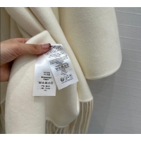 Discount Dior Wool Cashmere Cape with Tassel 78x140cm 1015 White 2025