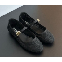 Unique Style Dolce & Gabbana Lace Ballet Flats Black 0825145