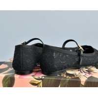 Unique Style Dolce & Gabbana Lace Ballet Flats Black 0825145