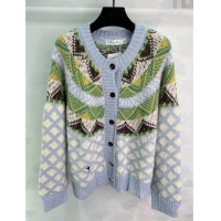 Reasonable Price Dior Wool Blend Cardigan DR101508 Blue 2025