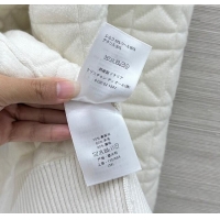 Grade Quality Dior Cannage Wool Hoodie Jacket with Embroidery 1015 White 2025