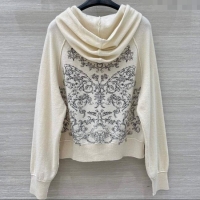 Luxury Discount Dior Wool Cashmere Cardigan DR110616 White 2025