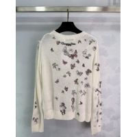 Super Quality Dior Wool and Mohair Blend Sweater DR110630 White 2025