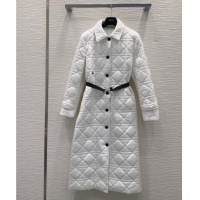 Top Design Dior Quilted Padded Coat DR110636 White 2025