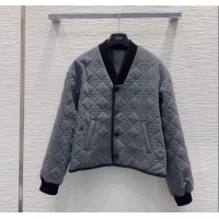 Luxury Cheap Dior Quilted Padded Jacket DR110645 Grey 2025
