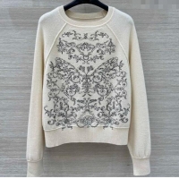 Traditional Discount Dior Wool Cashmere Sweater DR110653 White 2025
