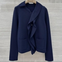 Reasonable Price Dior Ruffled Cardigan DR110679 Royal Blue 2025