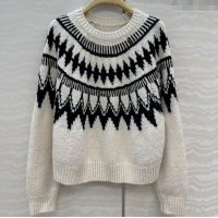 Reasonable Price Dior Fair Isle Snow Sweaters 6082 White 2025
