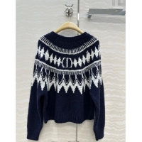 Top Grade Dior Fair Isle Snow Sweaters 6082 Blue 2025