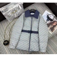 Super Quality Dior Oblique Down Jacket DR1115 Blue 2025