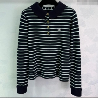 Super Quality Celine Striped Polo Shirt 0812 Green 2025