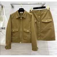 Unique Discount Celine Jacket and Skirt D9216 Brown 2025
