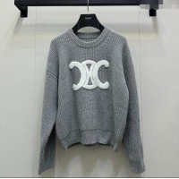 Super Quality Celine Wool Sweater CE101501 Grey 2025