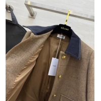 Luxury Discount Celine Jacket 1015 Brown/Blue 2025