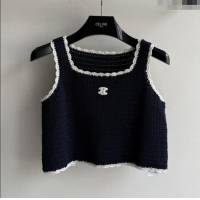 Affordable Price Celine Knit Vest C101701 Navy Blue 2025