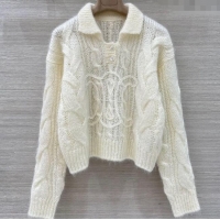 Grade Quality Celine Mohair Sweater CE110633 White 2025