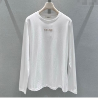 Best Grade Celine Cotton T-Shirt CE110687 White 2025