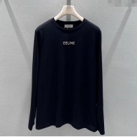 Famous Brand Celine Cotton T-Shirt CE110687 Black 2025
