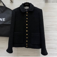 Reasonable Price Celine Tweed Jacket CE111459 Black 2025