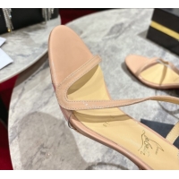 Classic Hot Christian Louboutin Rosalie Heel Sandals 6.5cm in Patent Leather Nude 0827059
