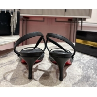 Purchase Christian Louboutin Rosalie Heel Sandals 6.5cm in Calf Leather Black 0827060