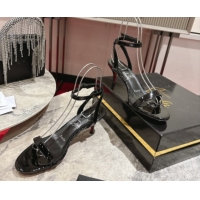 Sophisticated Christian Louboutin Loubigirl Heel Sandals 6.5cm in Patent Leather Black 0827064