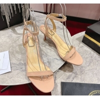 Best Price Christian Louboutin Loubigirl Heel Sandals 6.5cm in Patent Leather Nude 0827065