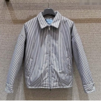 Trendy Design Prada Striped Jacket 0814 White/Brown/Blue 2025