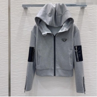 Affordable Price Prada Hoodie Jacket P090414 Grey 2025