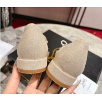 Duplicate Christian Louboutin Sweetie Jane Sparkling Ballerinas Flat in Mesh and Strass Beige 1030109